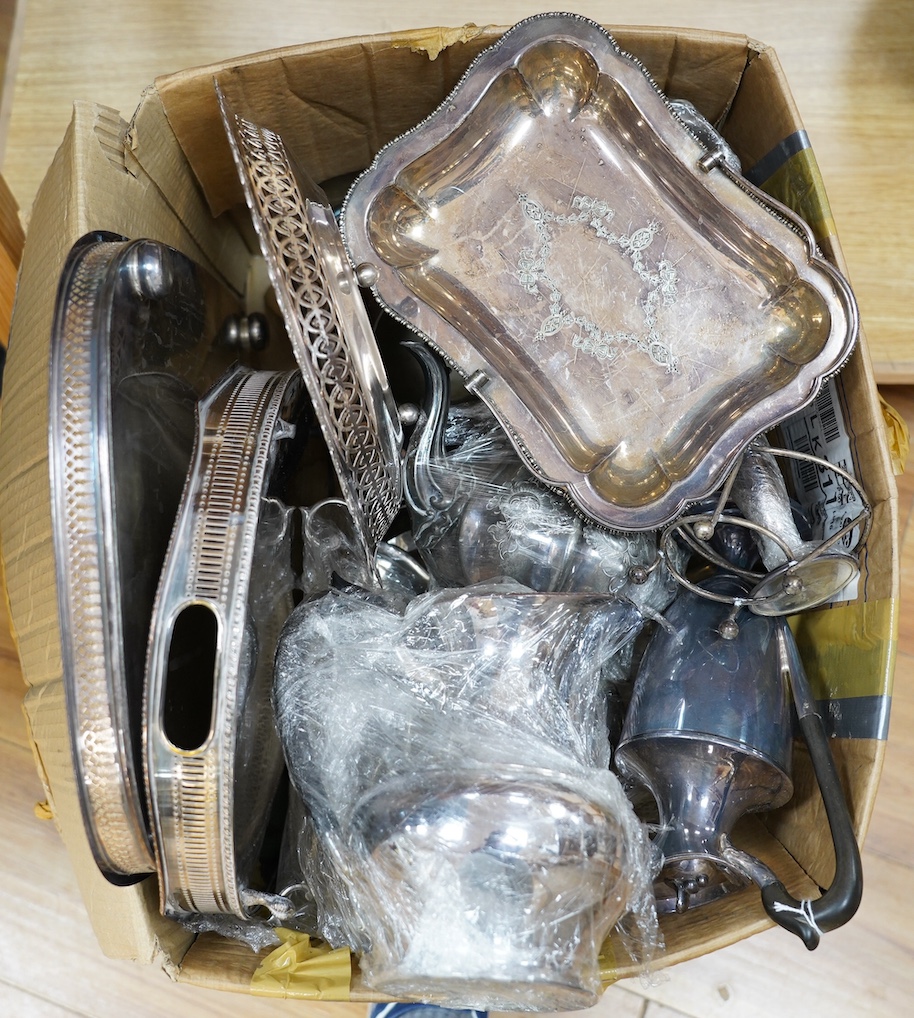 A large group of mixed plated wares. Condition - fair